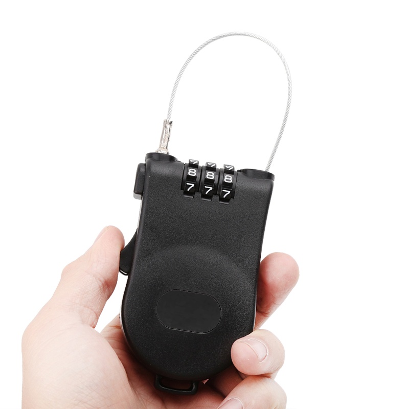 HIk Dây Dây Có Thể Thu Vào Khóa Mật Khẩu Kết Hợp Mã Hóa Locker Ngoài Trời Keyed Padlo