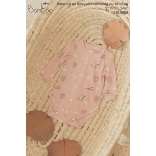 Bộ Body Chip Little Love Sơ Sinh Dài Tay Chất Liệu Bamboo 0-3m Và 3-6m