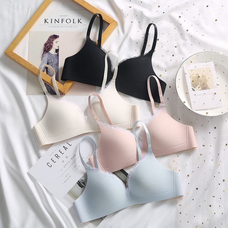 Áo Ngực 3 / 4 cup 32-38AB Họa Tiết Sọc Thời Trang Cho Nữ
