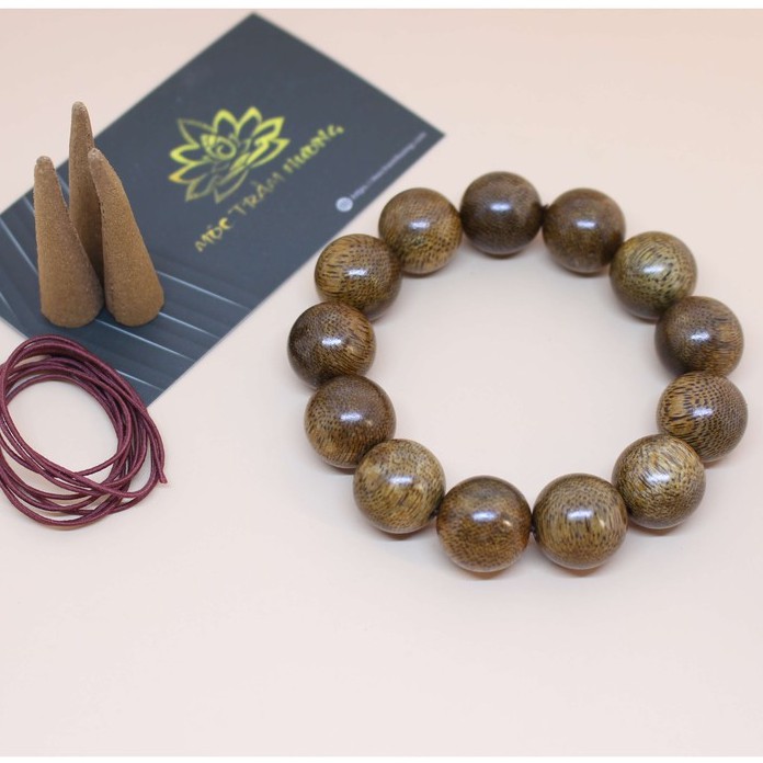 Ảnh Vòng Tay Trầm Hương MTH JEWELRY Cao Cấp Hạt Tròn Đơn 14mm Trầm Tốc Việt - Trầm Hương Tự Nhiên | Mộc Trầm Hương 1
