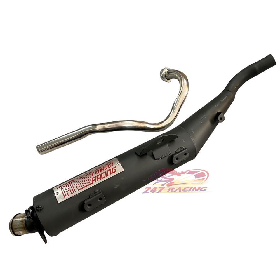 Pô xe máy TH Racing Đít INox tặng kèm Tiêu gắn EXCITER 150 móc Nỉ hơi Ấm bảo hành 6 tháng