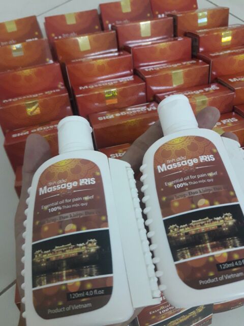 NÓNG MẠNH Dầu Xoa Bóp iris - HƯƠNG QUẾ ẤP ÁM 120ml