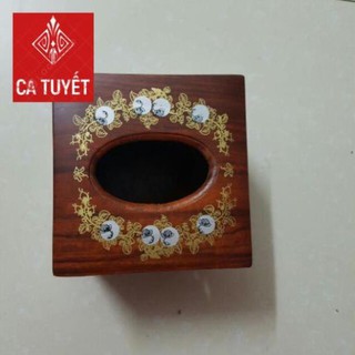 Hộp đựng giấy ăn gỗ hương chất lượng cao