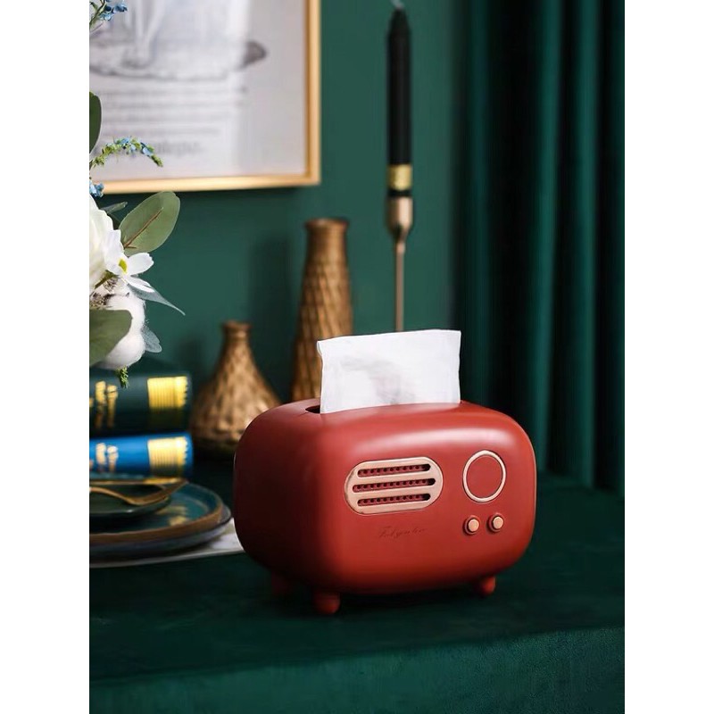 Hộp đựng giấy ăn radio phong cách cổ điển