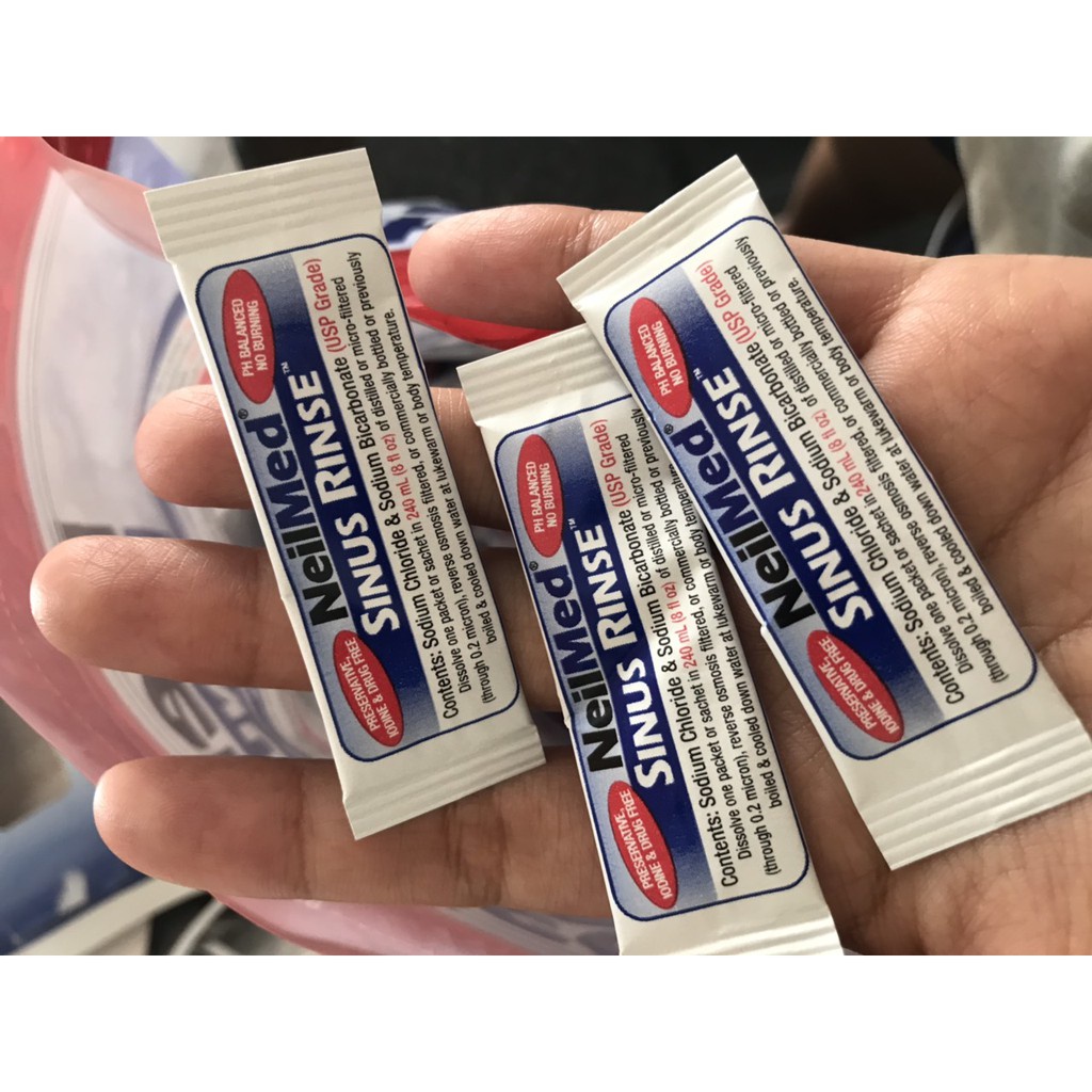 [ Tách lẻ 50 gói ] Muối Rửa Mũi Neilmed Sinus Rinse Chính Hãng Nội Địa Mỹ