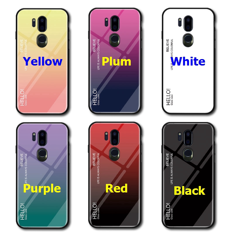Ốp điện thoại tráng kính cường lực bóng thời trang cho for LG G7