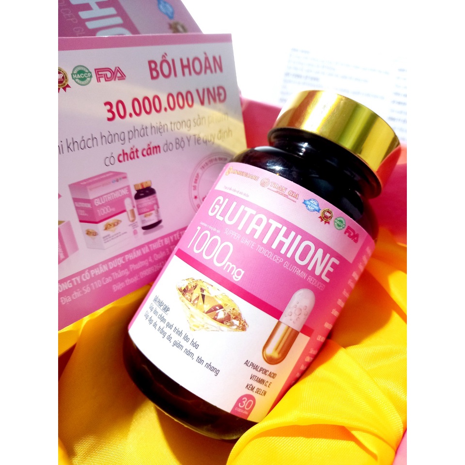 vin ung trng da glutathione 1000mg 12 hiu qu, c tin dng hin nay VIN UNG TRNG DA GLUTATHIONE