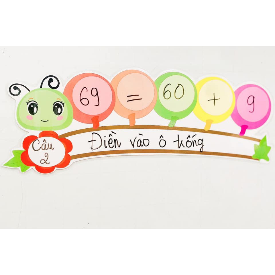 Bé sâu 5 đốt liền handmade (Đồ Dùng Dạy Học MIKI)