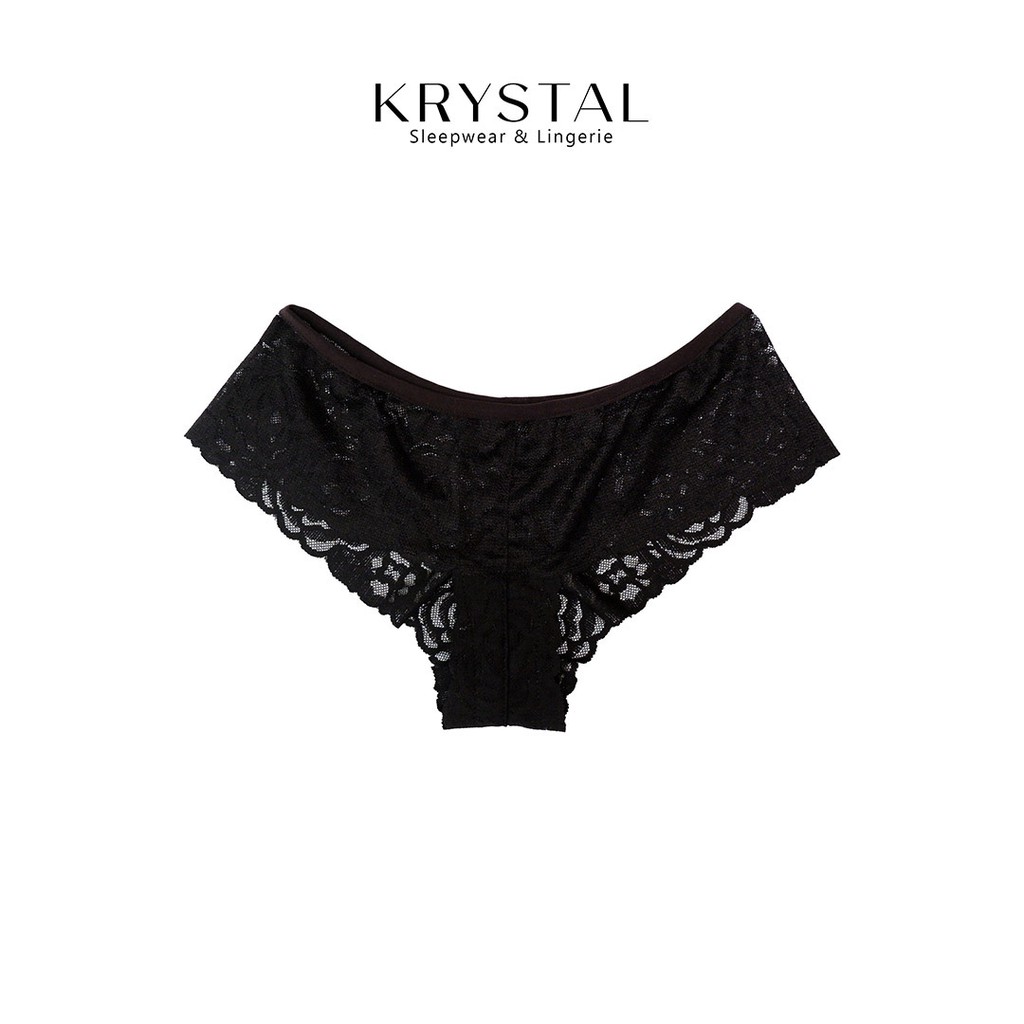 Quần Lót Nữ Sexy Dáng Basic Gợi Cảm Lưng Vừa Cạp Ngắn Chất Ren Mềm Mịn Co Giãn Tốt KRYSTAL Q006 spe
