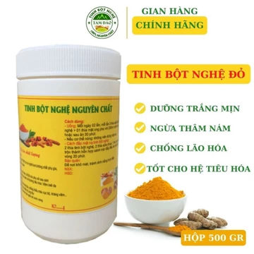 Tinh bột nghệ đỏ nguyên chất Tam Đảo 500g làm đẹp, hỗ trợ tiêu hóa (tinh bột nghệ vàng, đen, nghệ viên mật ong)
