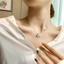 Vòng cổ titan nữ không gỉ mặt hình bướm phun cát lấp lánh phong cách thời trang ngọt ngào