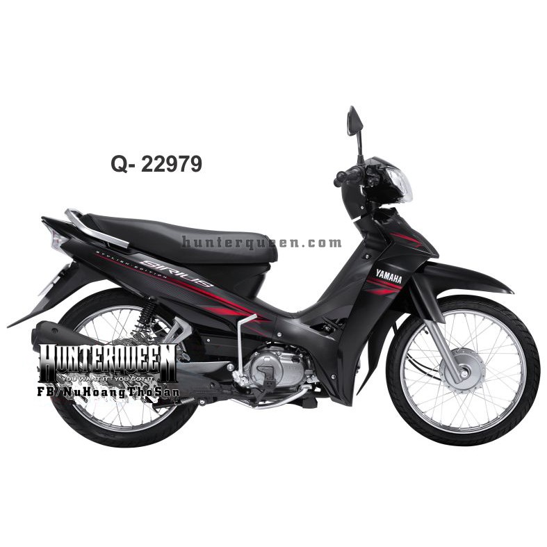 Tem rời Sirius - Zin 2017, xe đen xám - Thiết kế theo yêu cầu, chỉnh sửa theo ý. Sắc nét, bền màu