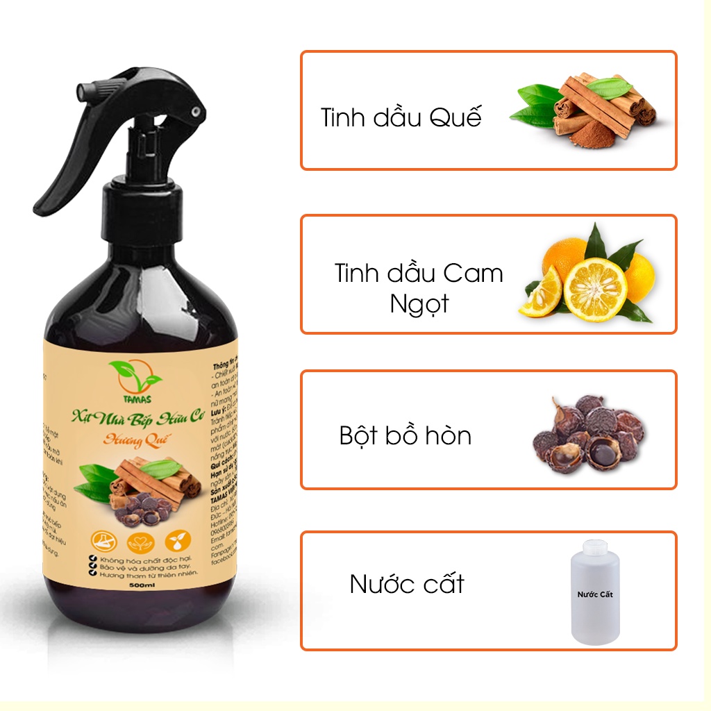 Ảnh Combo nước lau bề mặt đa năng hữu cơ chiết xuất bồ hòn và tinh dầu thiên nhiên 500ml+ 10 khăn lau đa năng 2 mặt 4