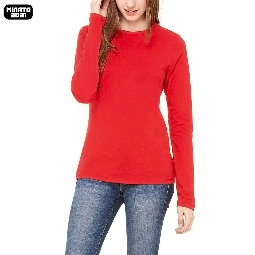 Áo Thun Tay Dài Nam Nữ Unisex Trơn Form Vừa Fit
