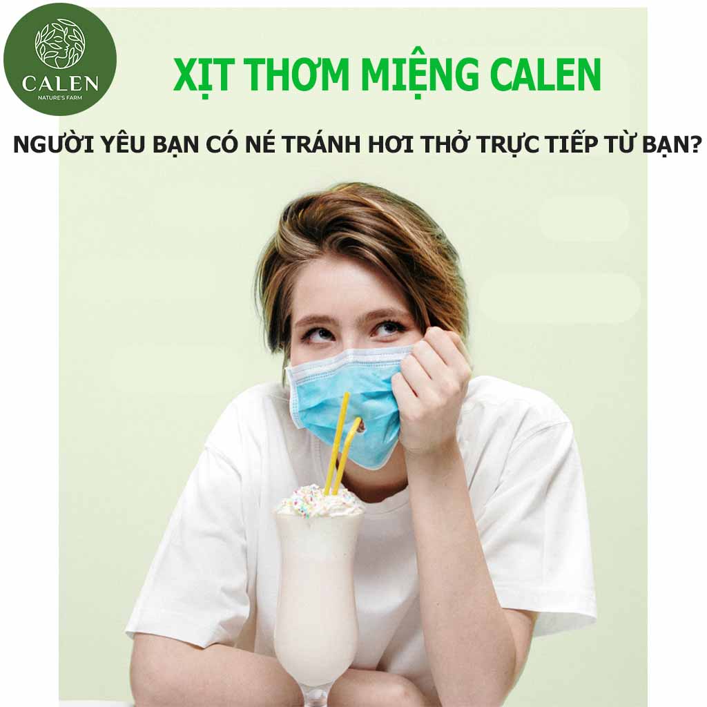 Xịt Thơm Miệng Thảo Mộc Tự Nhiên Chai 50ml Khử Mùi Hôi Miệng - Nước Xịt Thơm Miệng Calen