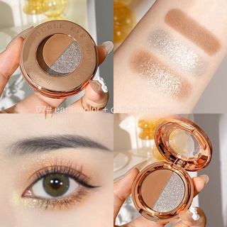 【ALIENBENSON】Bảng Phấn Mắt Hai Tông Màu Đất Màu Lì Không Thấm Nước Và Mồ Hôi Lâu Trôi 2 Màu Tùy Chọn