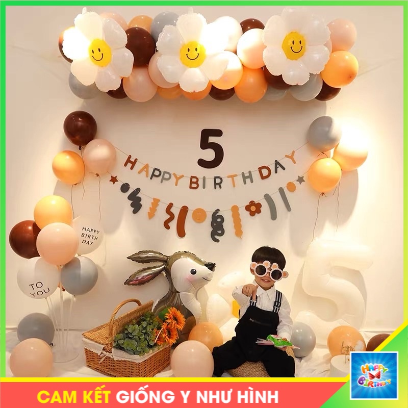 Set trang trí sinh nhật phong cách INS Hàn Quốc cho bé tại nhà đơn ...