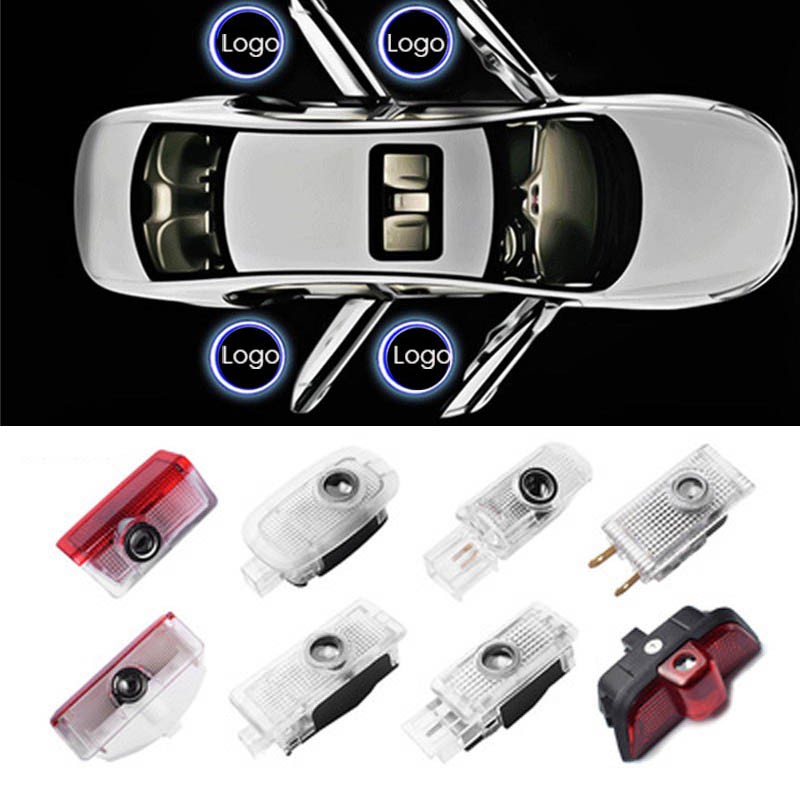 2 Chiếc Đèn Led Cửa Ô Tô Cho Xe Mercedes Benz W204 W124 W212 W221 W245 W164 W176 W168 W169 R171 GLA Logo Bóng Cửa Chào Mừng Phụ Kiện Đèn