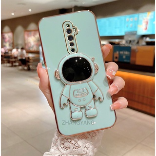 ốp lưng oppo reno2 f reno 2 reno TPU Mạ điện 3D Phi hành gia có chân đế ốp điện thoại oppo reno2 f reno 2 reno