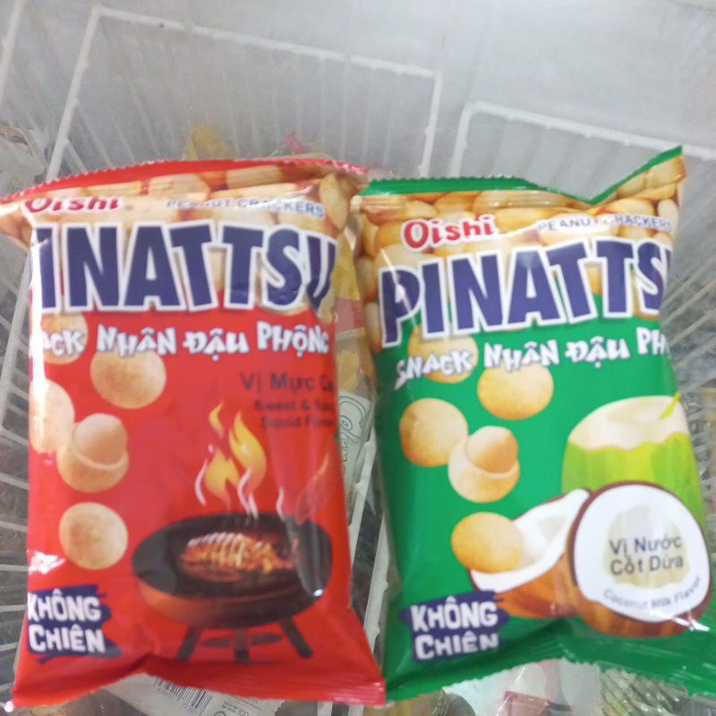 snack nhân đậu phộng pinattsu vị cốt dừa và mực cay | Shopee Việt Nam