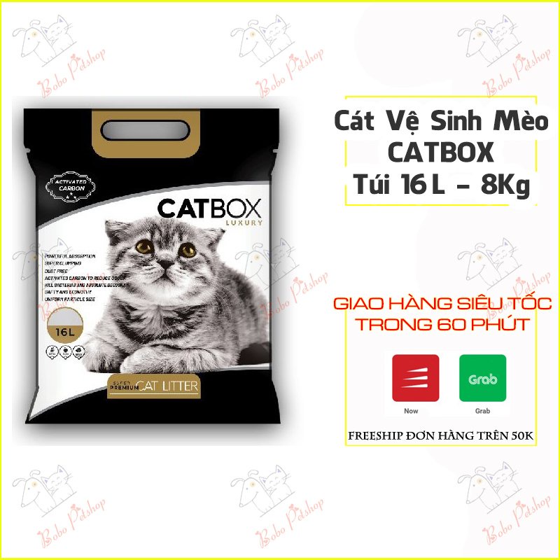 [GIÁ HỦY DIỆT] Cát Vệ Sinh Cho Mèo Catbox Túi 16L Thấm Hút Triệt Để
