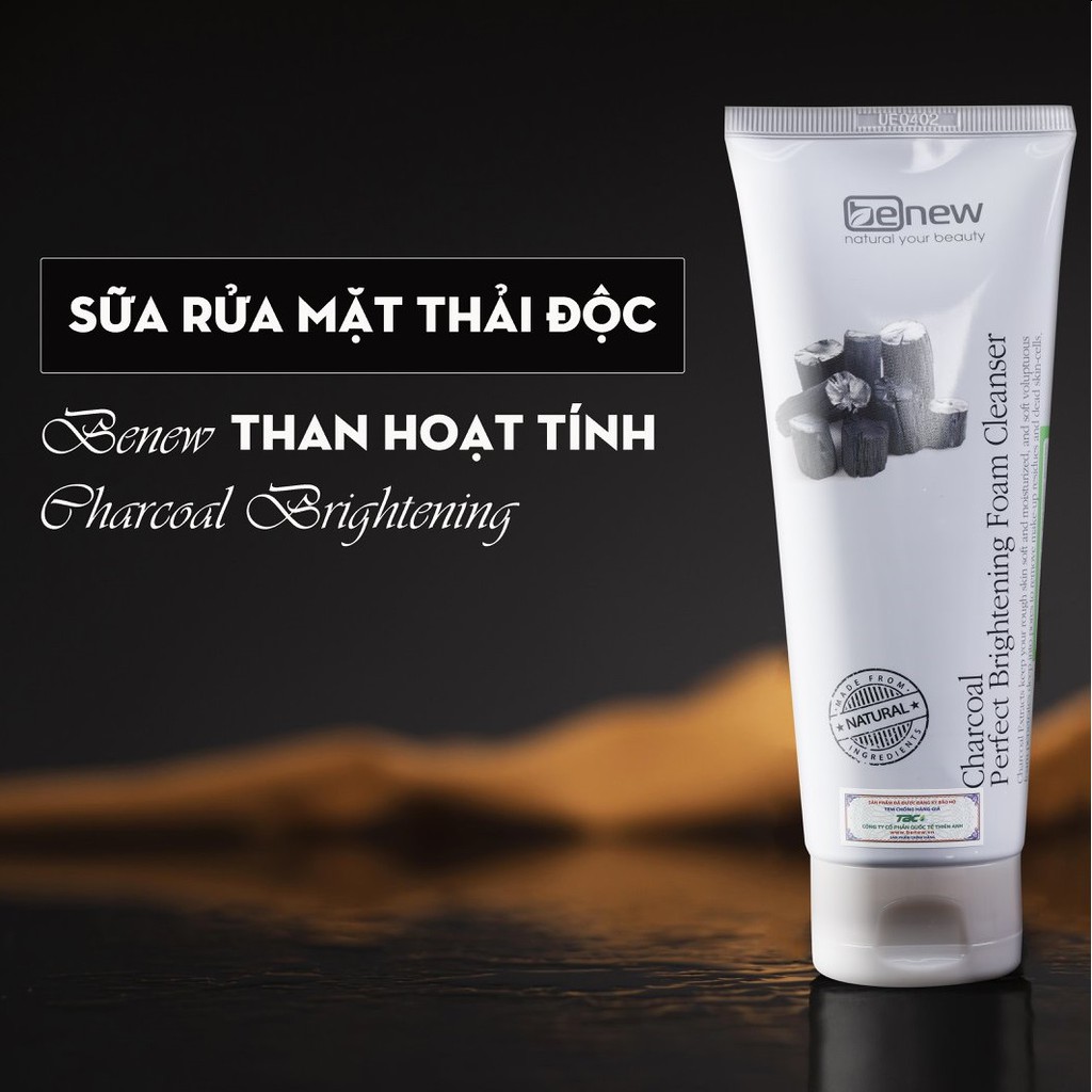 Ảnh Sữa Rửa Mặt Cho Nam Tinh Chất Than Hoạt Tính Sạch Da, Xoá Thâm Mụn Benew Charcoal Brightening 160ml/ Hộp- CHÍNH HÃNG 2