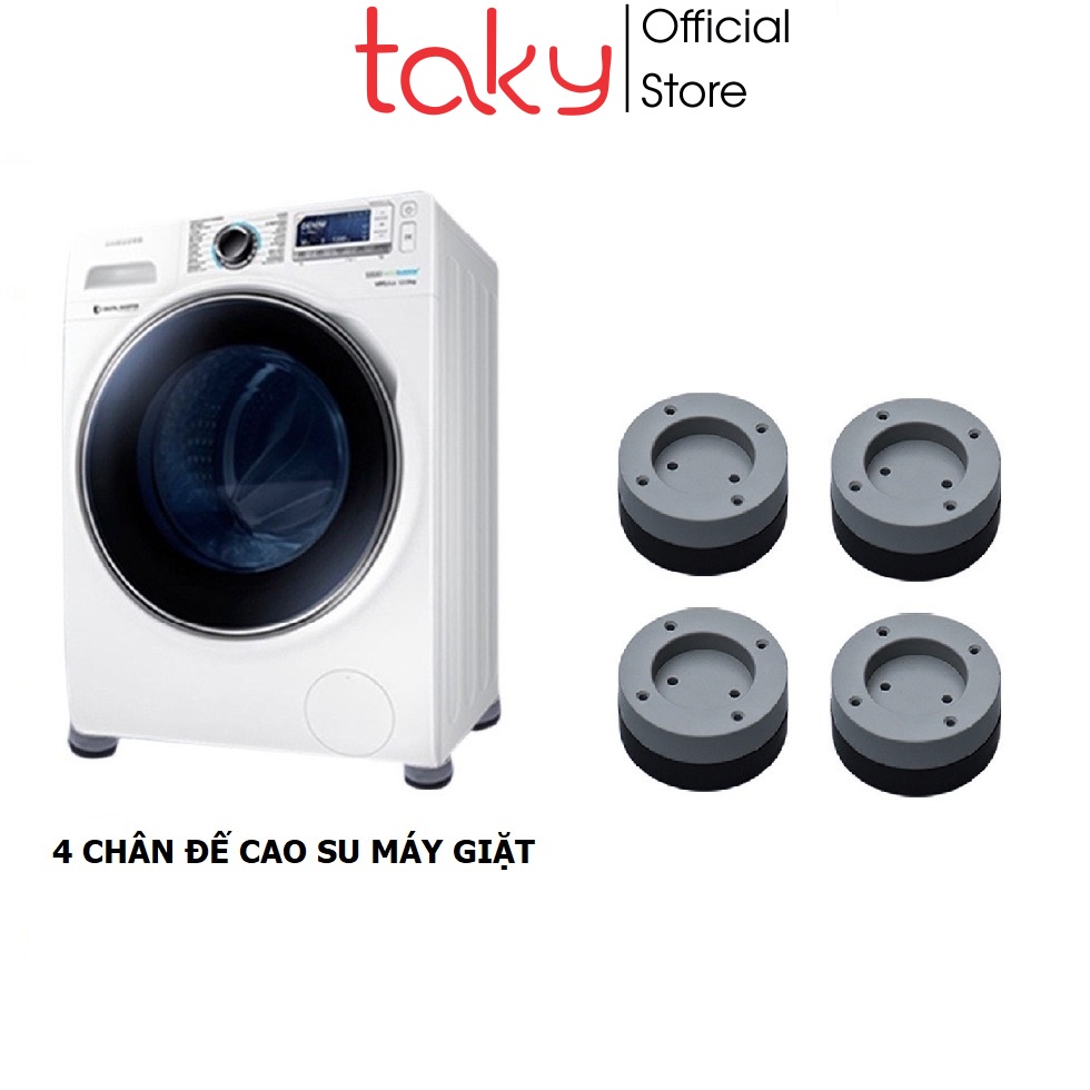 Combo 4 Chân Đế Taky, Máy Giặt, Miếng Đệm Cao Su Lót Chân Máy Giặt Chống Ồn, Chống Rung, Tiện Dụng Trong Nhà 5960
