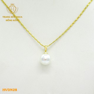 Dây Chuyền, Vòng Cổ Nữ Mặt Hạt Ngọc Sang Trọng Xi Mạ Vàng Non Cao Cấp - Trang Sức Hava Hong Kong