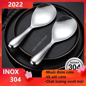 INOX 304 ,Thìa Đơm Cơm - Vá Xới Cơm - Chất Lượng Bóng Đẹp - Cần Thiết Cho Mọi Nhà