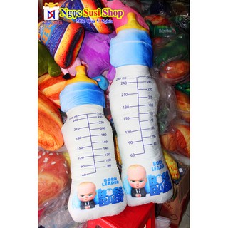 Gối Ôm Nhồi Bông Hình Bình Sữa Khổng Lồ Cực Đại Khổ Vải Chiều Dài 1m3