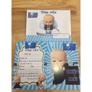 THIỆP MỜI SINH NHẬT NHÓC TRÙM -SET 10 THIỆP