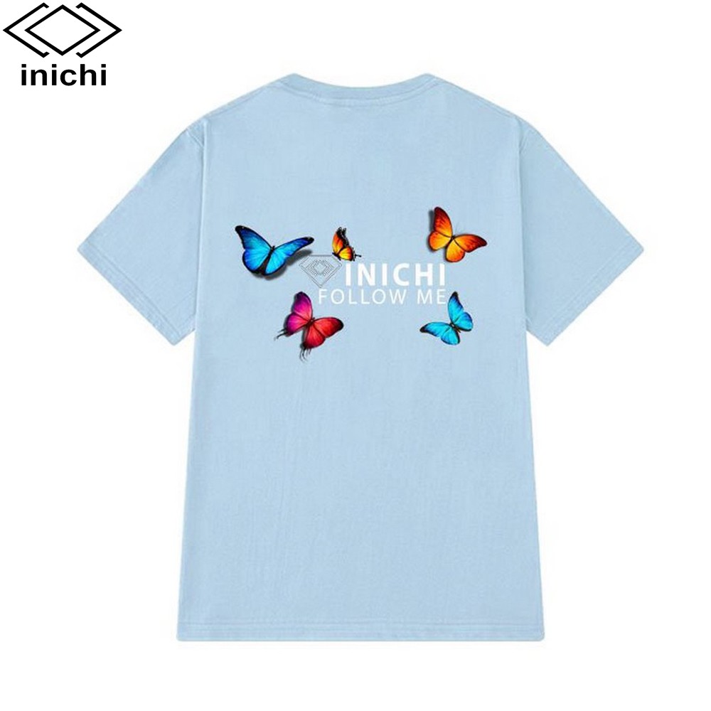 [Mã BMLT30 giảm đến 30K đơn 299K] Áo thun unisex in họa tiết bướm INICHI 4 màu I11