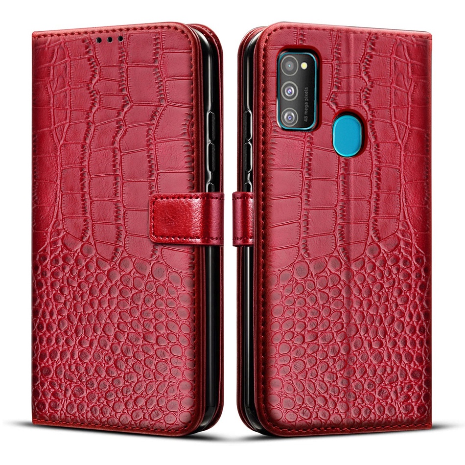 Ốp Điện Thoại Da Nắp Lật Nam Châm Có Ngăn Đựng Thẻ Sang Trọng Cho Samsung Galaxy M31 M 31
