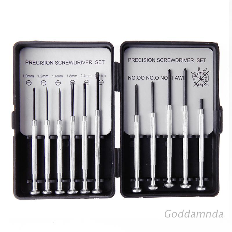 11PCS Precision Screwdriver Set Mini Bijoutiers Montres Lunettes Réparations Kit