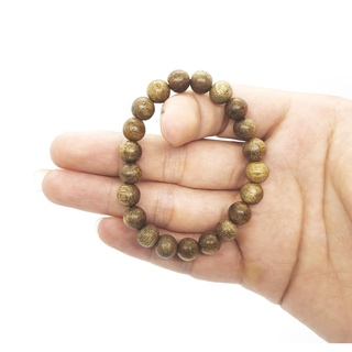 Vòng Tay Gỗ Hương màu nâu vàng - Vòng Tay Thiên Nhiên mùi thơm vĩnh viễn