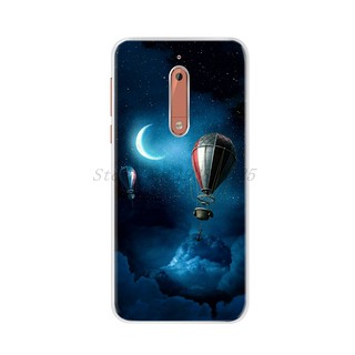 Ốp điện thoại silicon mặt nhám in họa tiết cho Nokia 5 Nokia5 2017 TA-1024 TA-1053 TA-1044