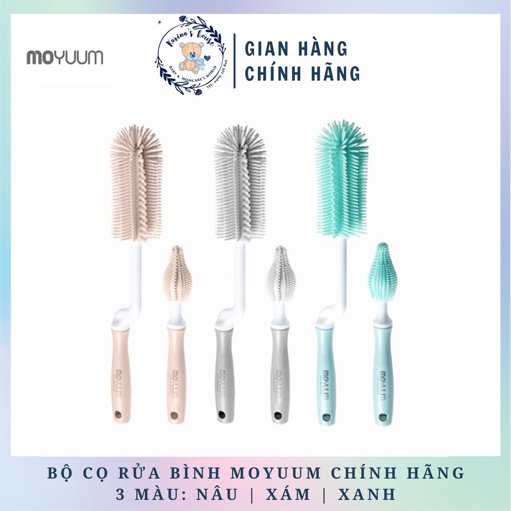 [Chính hãng] Bộ cọ rửa bình sữa Silicone Moyuum Hàn Quốc 360 độ ...