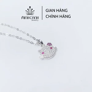 Dây Chuyền Bạc Mặt Mèo Hello Kitty Cho Bé Gái - Minh Canh Jewelry