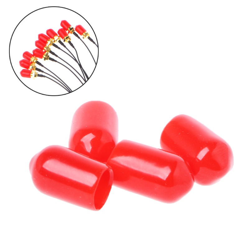 Bộ 100 Nắp Cao Su 6mm Bọc Đầu Nối SMA Chống Bụi