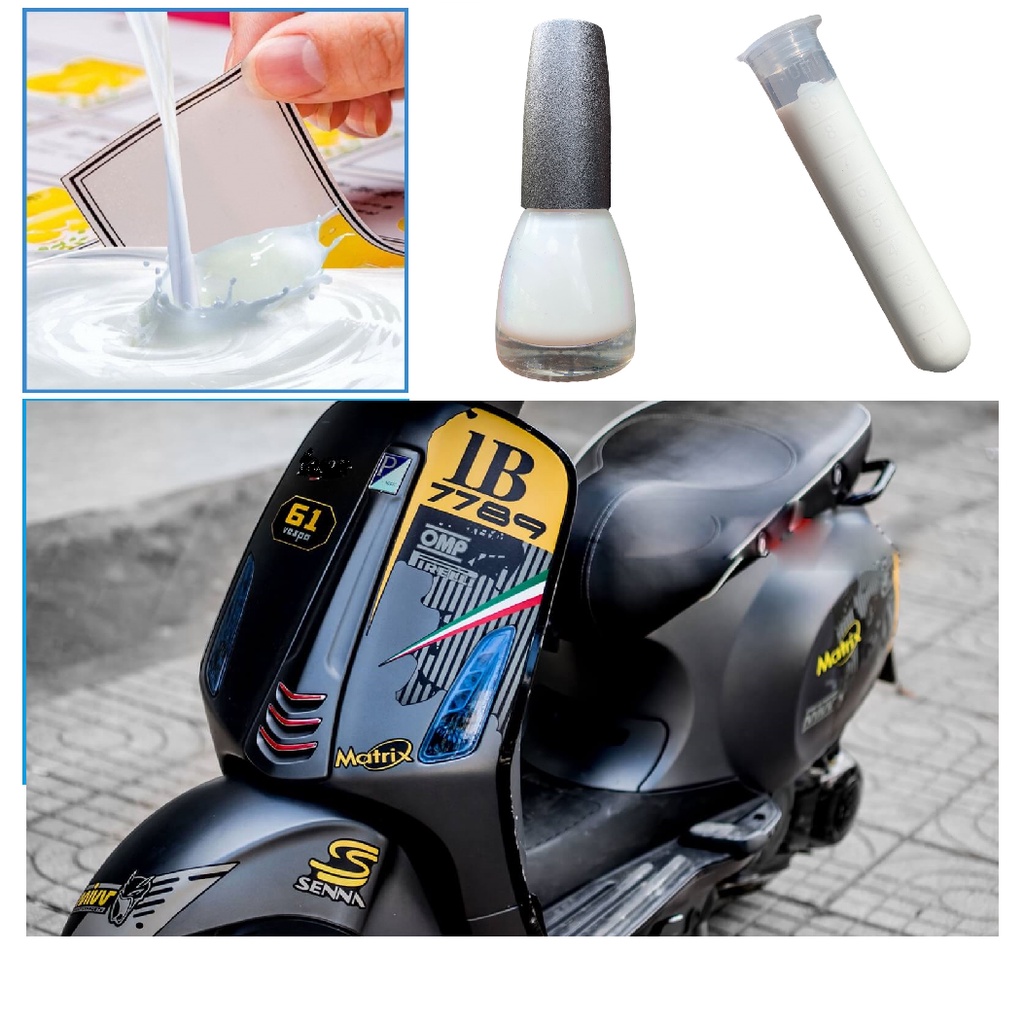 Chai 9ml Keo 2 mặt dạng lỏng gốc nước chuyên dán decal/sticker/logo/phụ ...