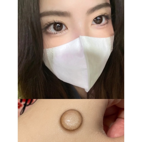 Kính áp tròng SOFF BROWN nâu choco tự nhiên có giãn 1 tháng | Spring Lens