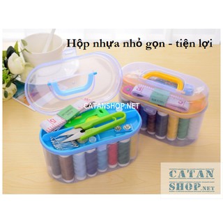 Hộp kim chỉ tròn, kim chỉ hoa đa năng hỗ trợ may vá cho gia đình bạn GD407-HopKimChi