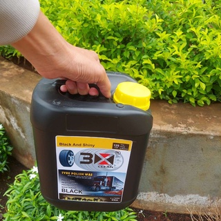 NƯỚC DƯỠNG LỐP CAO SU LÀM BÓNG LỐP XE Ô TÔ XE MÁY 3X CLEAN 5 LÍT ĐEN HƠN BÓNG HƠN BỀN HƠN