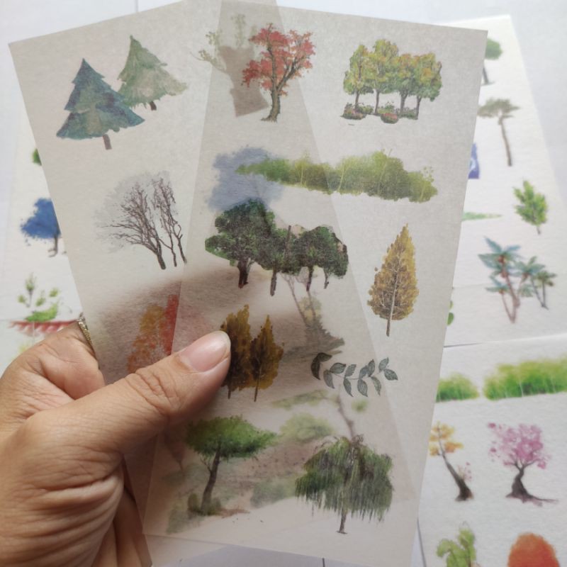 Bộ 6 tấm sticker giấy washi