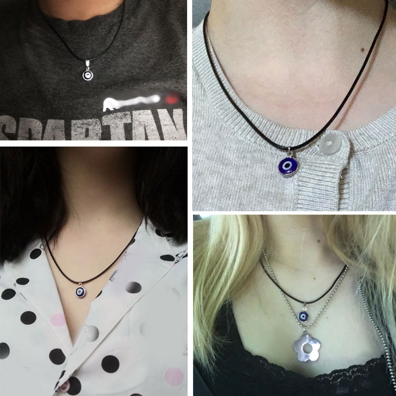 Vòng cổ Mặt Hình Mắt Quỷ Thổ Nhĩ Kỳ Thiết Kế Đơn Giản Cho Nữ