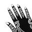 BORAGETE 1 Cặp Henna Mẫu Miếng Dán Trang Điểm Làm Đẹp Decal Tay Tạm Thời