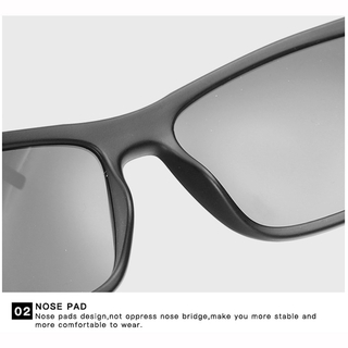 Kính râm nam phân cực Photochromic Nam lái xe ngoài trời Kính râm ống kính chuyển đổi