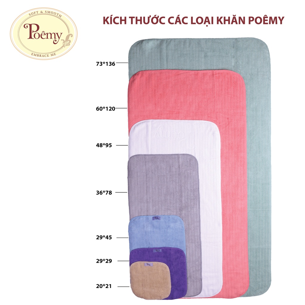 Ảnh Khăn tắm Poêmy mầu xanh Olive KT36x78cm-73x136cm 3