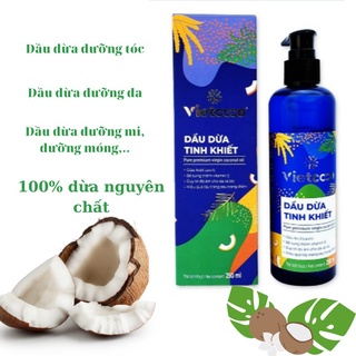 Dầu Dừa Tinh Khiết Vietcoco 130ml/ 500ml/ 1L  - Xanhsam Natural & Organic