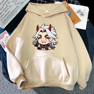 Hot Game Genshin Va Chạm Áo Hoodie Harajuku Kawaii Arataki Itto In Họa Tiết Đồ Họa Cô Gái Sudaderas Dễ Thương
